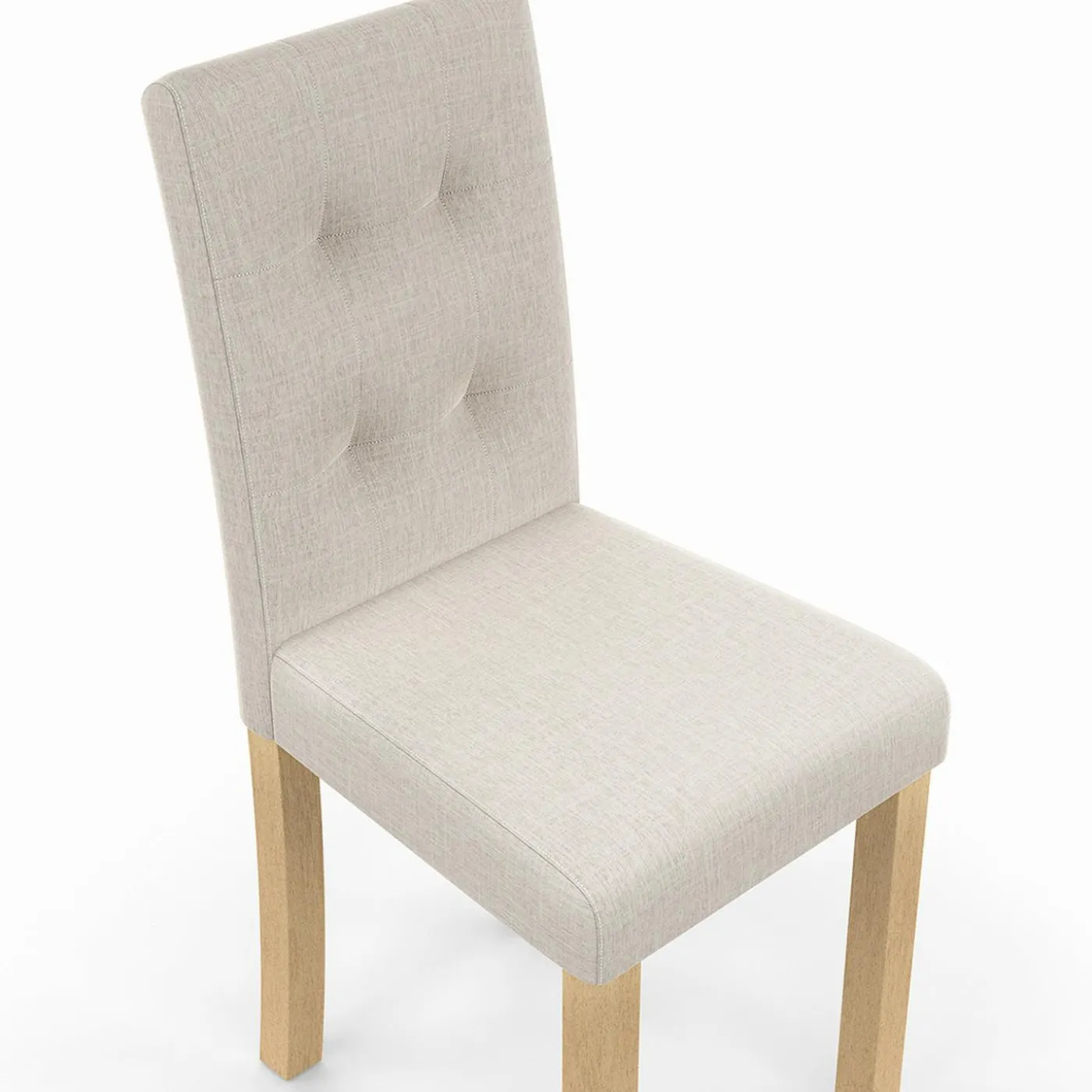 Lot de 6 chaises capitonnées tricolore taupe, beige et marron