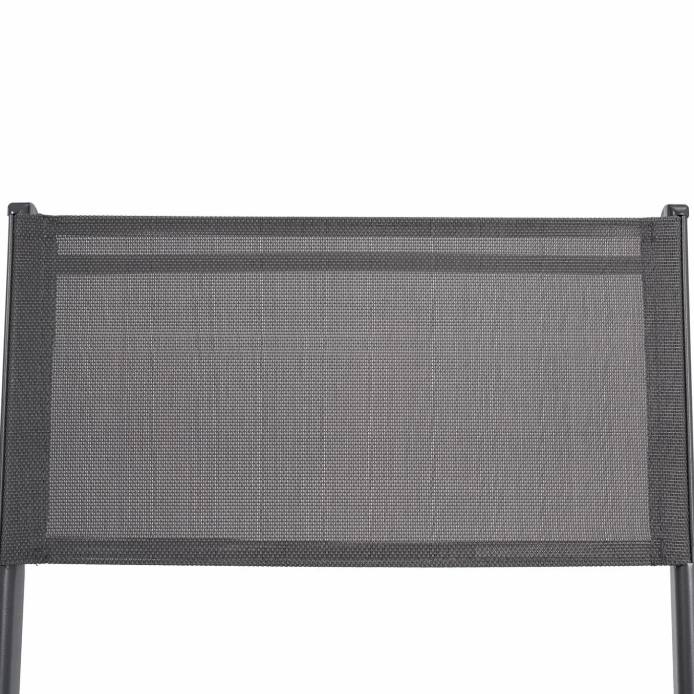 Lot de 6 chaises de jardin pliantes gris anthracite en métal et textilène