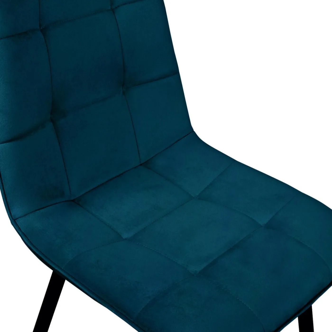 Lot de 6 chaises en velours mix color bleu x2, jaune ocre x2, rose x2