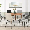 Lot de 6 chaises en velours gris foncé, gris clair, beige, noir et patchworks x2 pour salle à manger