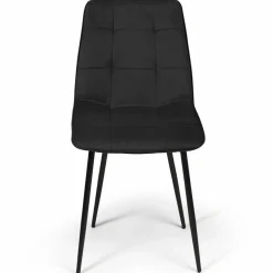 Lot de 6 chaises en velours noir