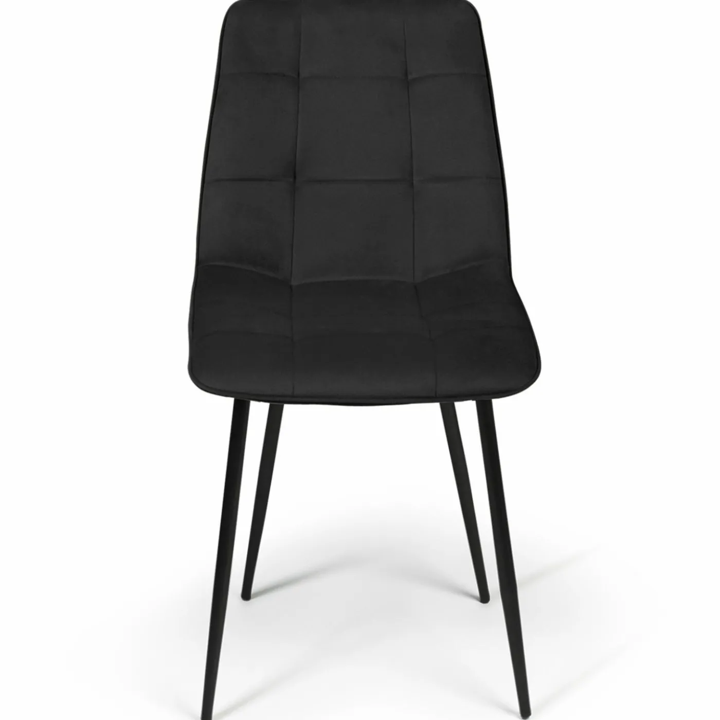 Lot de 6 chaises en velours noir