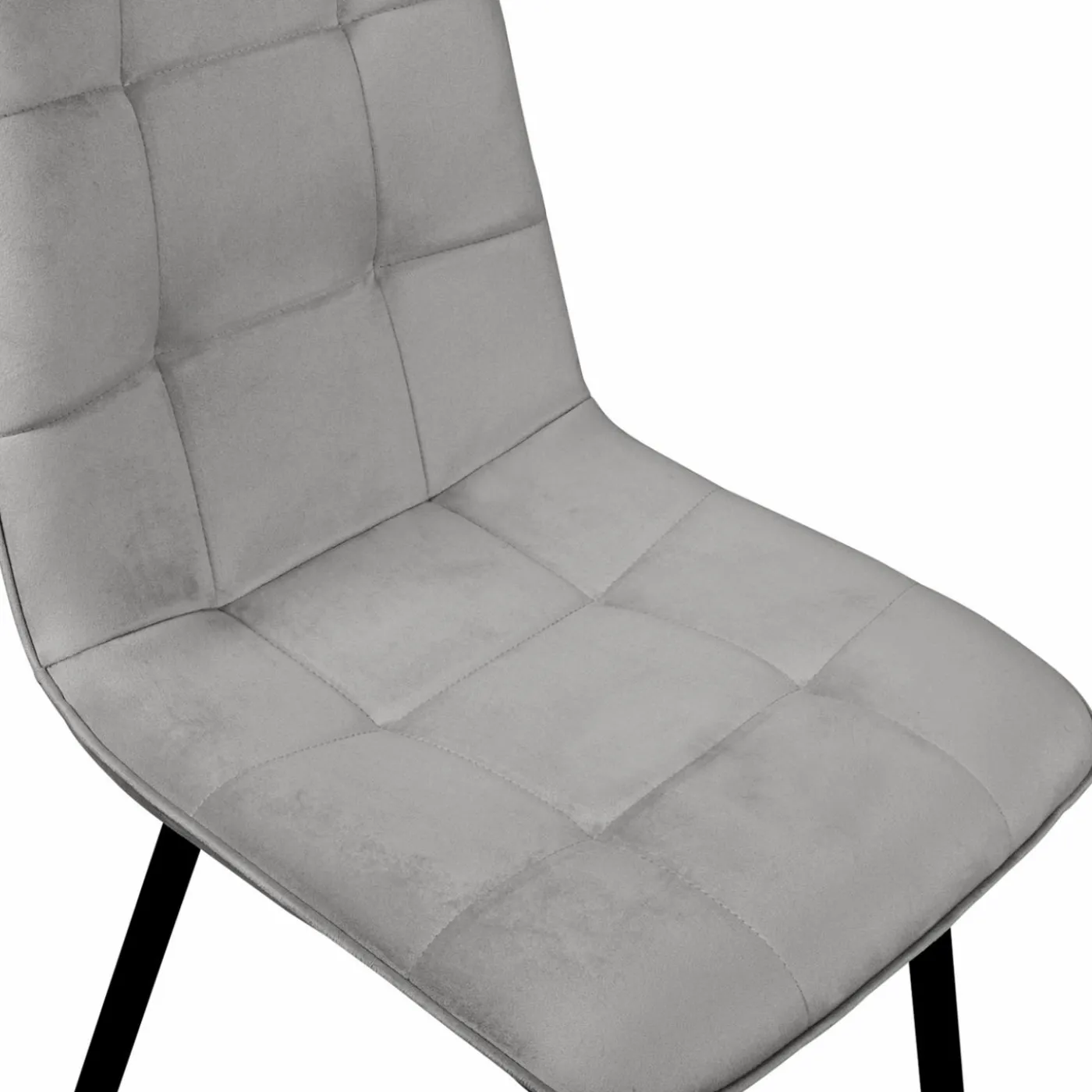 Lot de 4 chaises grises pour salle à manger