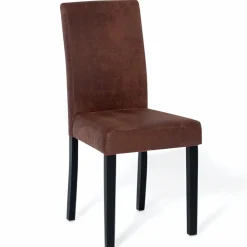 Lot de 6 chaises marron vintage