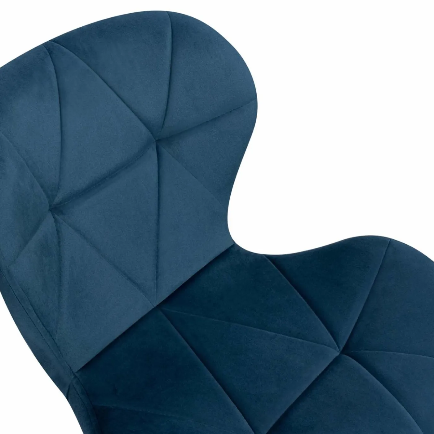 Lot de 4 chaises matelassées velours bleu