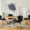 Lot de 4 chaises matelassées noires