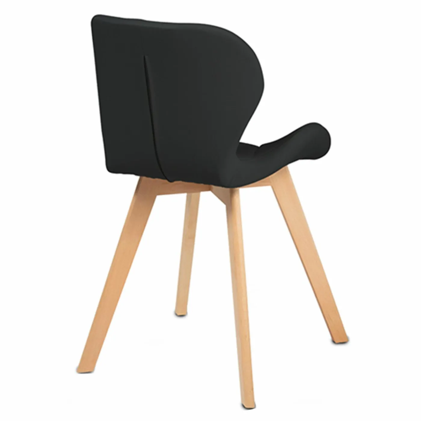 Lot de 4 chaises matelassées noires