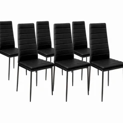 Lot de 6 chaises noires