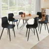 Lot de 6 chaises noires avec pieds en métal
