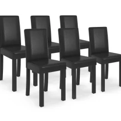 Lot de 6 chaises noires design
