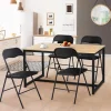 Lot de 4 chaises noires pliantes d’intérieur