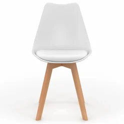 Lot de 6 chaises scandinaves blanches
