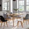 Lot de 6 chaises scandinaves mix color gris foncé, blanc, noir et velours patchworks