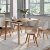 Lot de 4 chaises scandinaves beige pour salle à manger