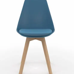 Lot de 6 chaises scandinaves mix color bleues, grises et jaunes