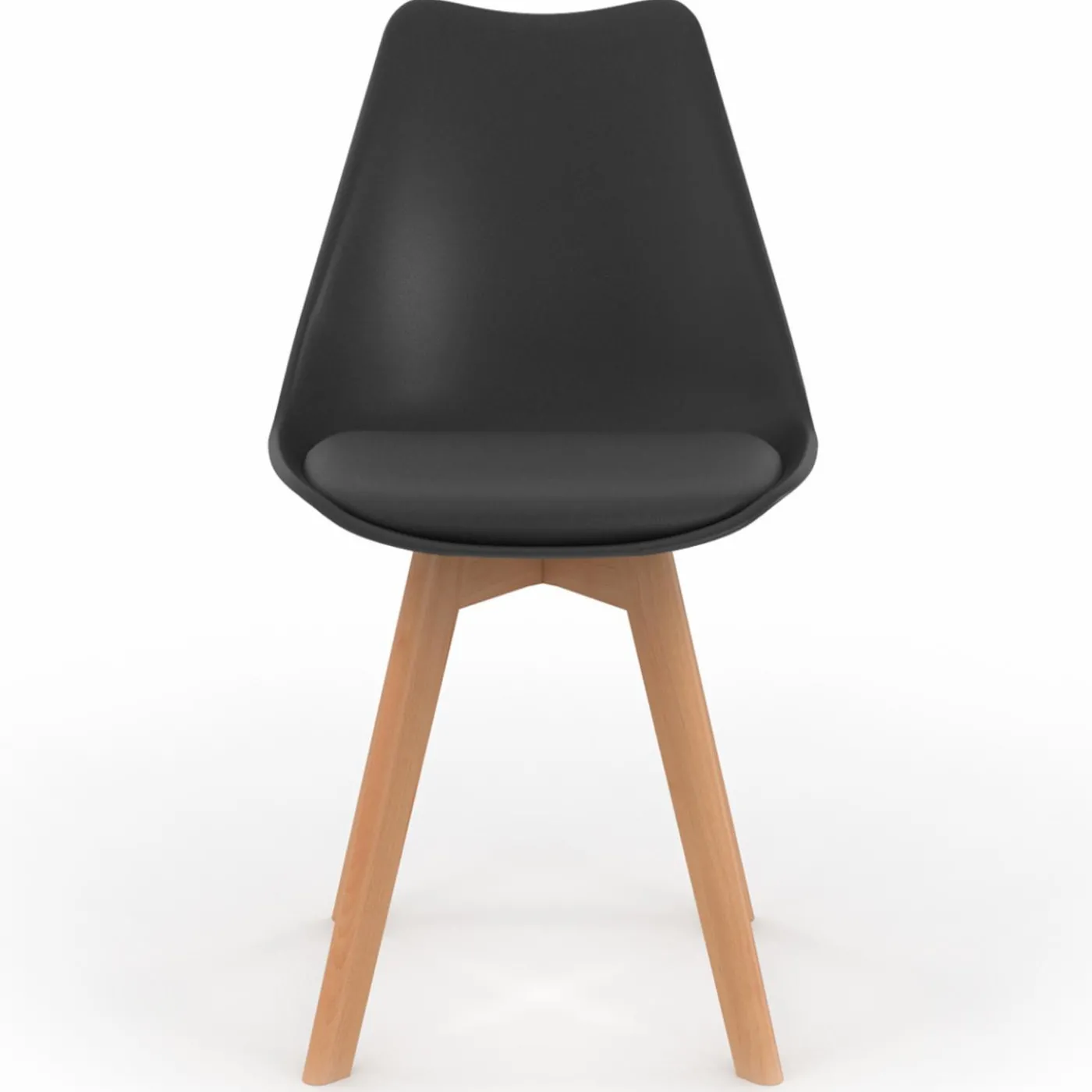 Lot de 4 chaises scandinaves noires
