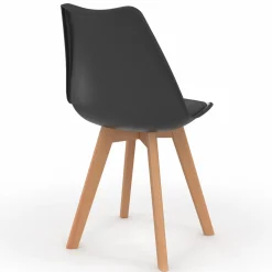 Lot de 4 chaises scandinaves noires