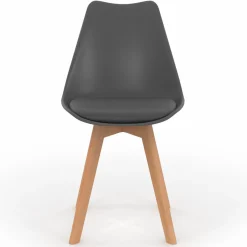 Lot de 4 chaises scandinaves grises
