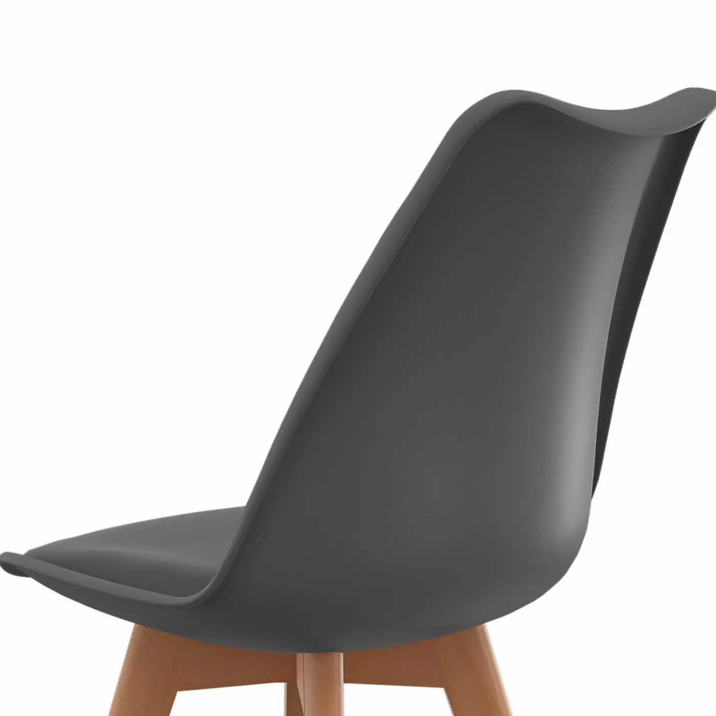 Lot de 4 chaises scandinaves grises