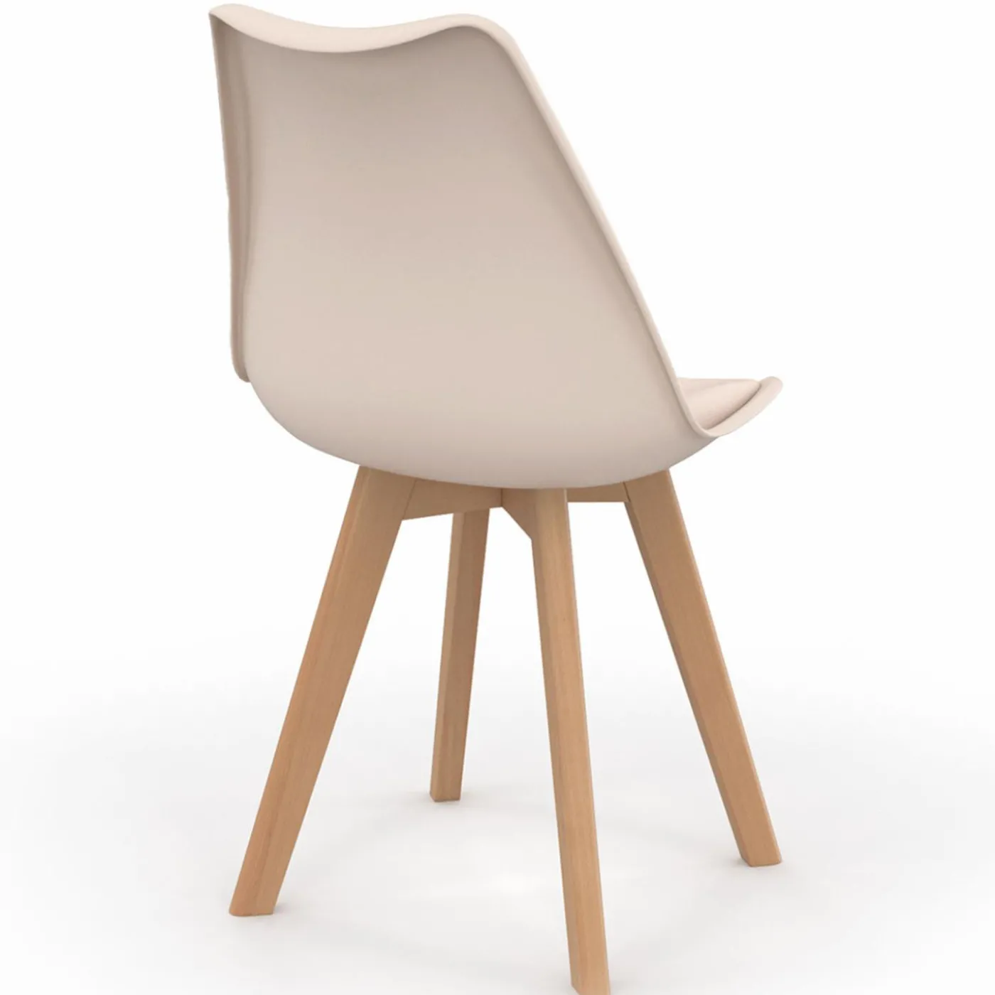 Lot de 6 chaises scandinaves mix color taupe, beige et blanc