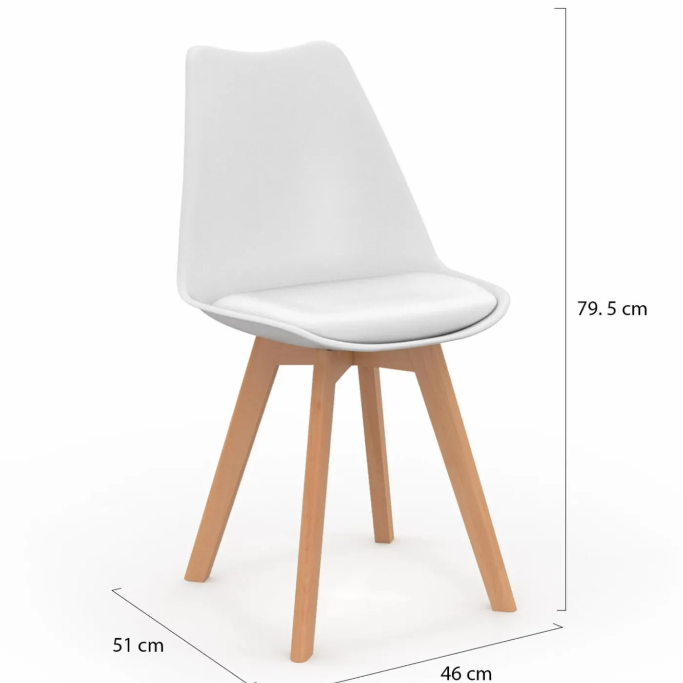 Lot de 6 chaises scandinaves mix color taupe, beige et blanc