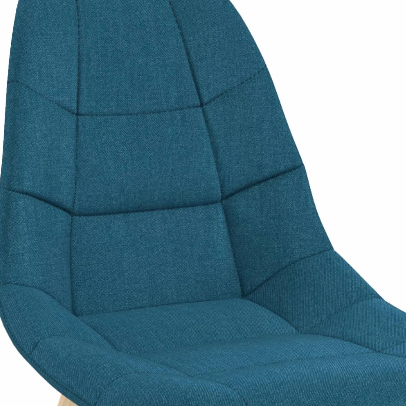 Lot de 6 chaises scandinaves en tissu mix color beige, gris clair, bleu canard et gris foncé
