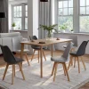 lot de 6 chaises scandinaves gris foncé et gris clair mix color