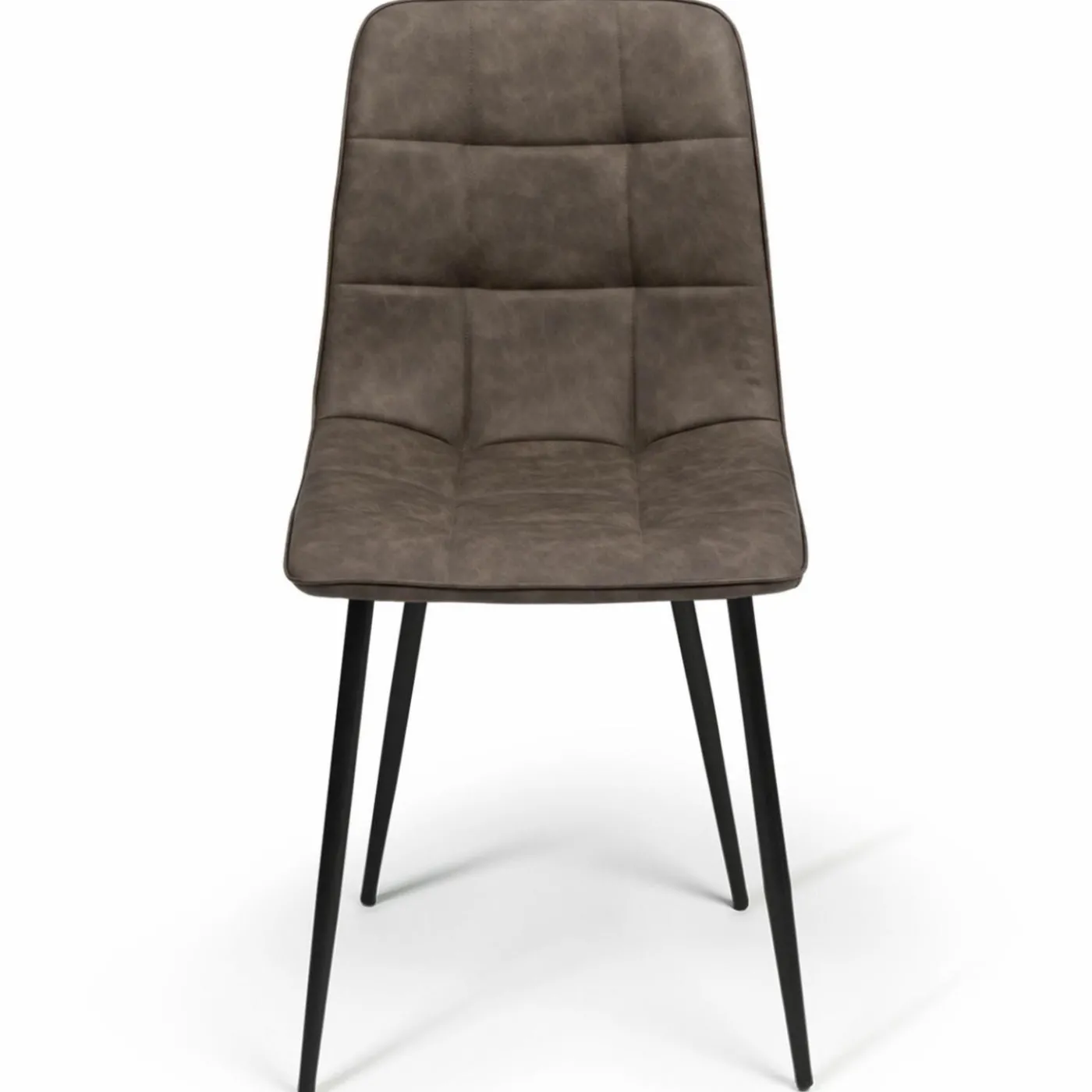 Lot de 6 chaises vintage en PU marron