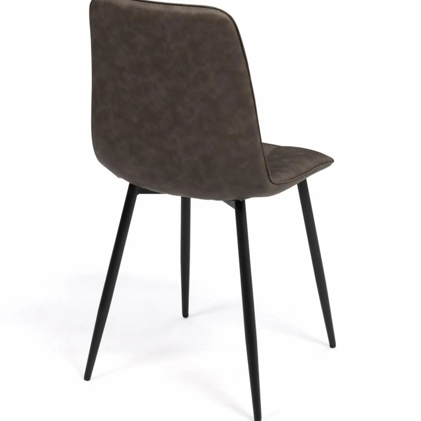 Lot de 6 chaises vintage en PU marron