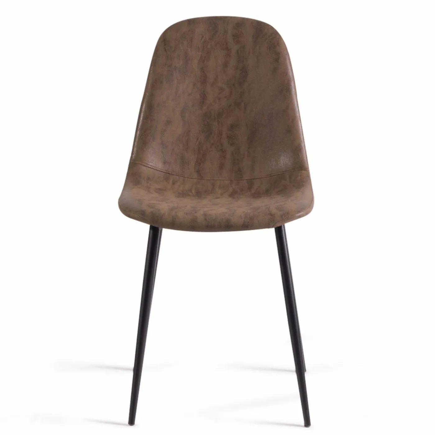 Lot de 6 chaises vintage marron pour salle à manger