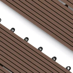 Lot de 5 dalles de terrasse rectangulaires clipsables de 60 x 30 cm
