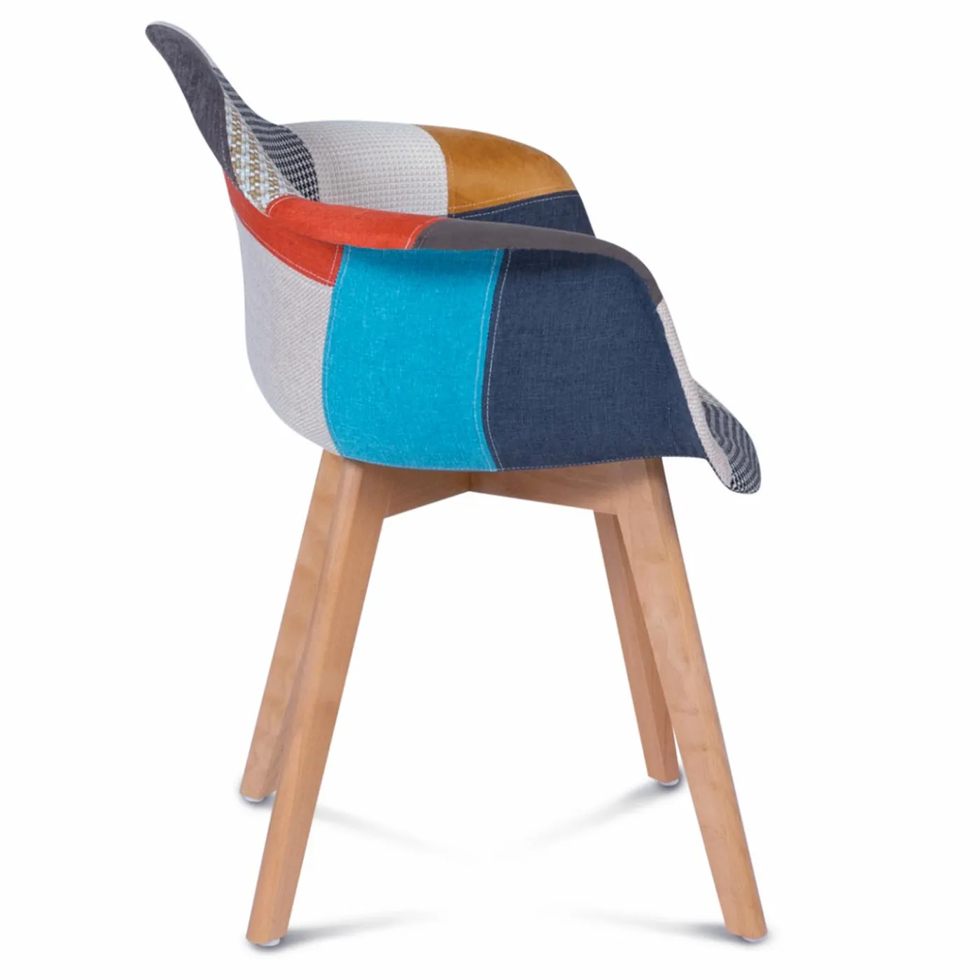 Lot de 2 fauteuils scandinaves multicolores