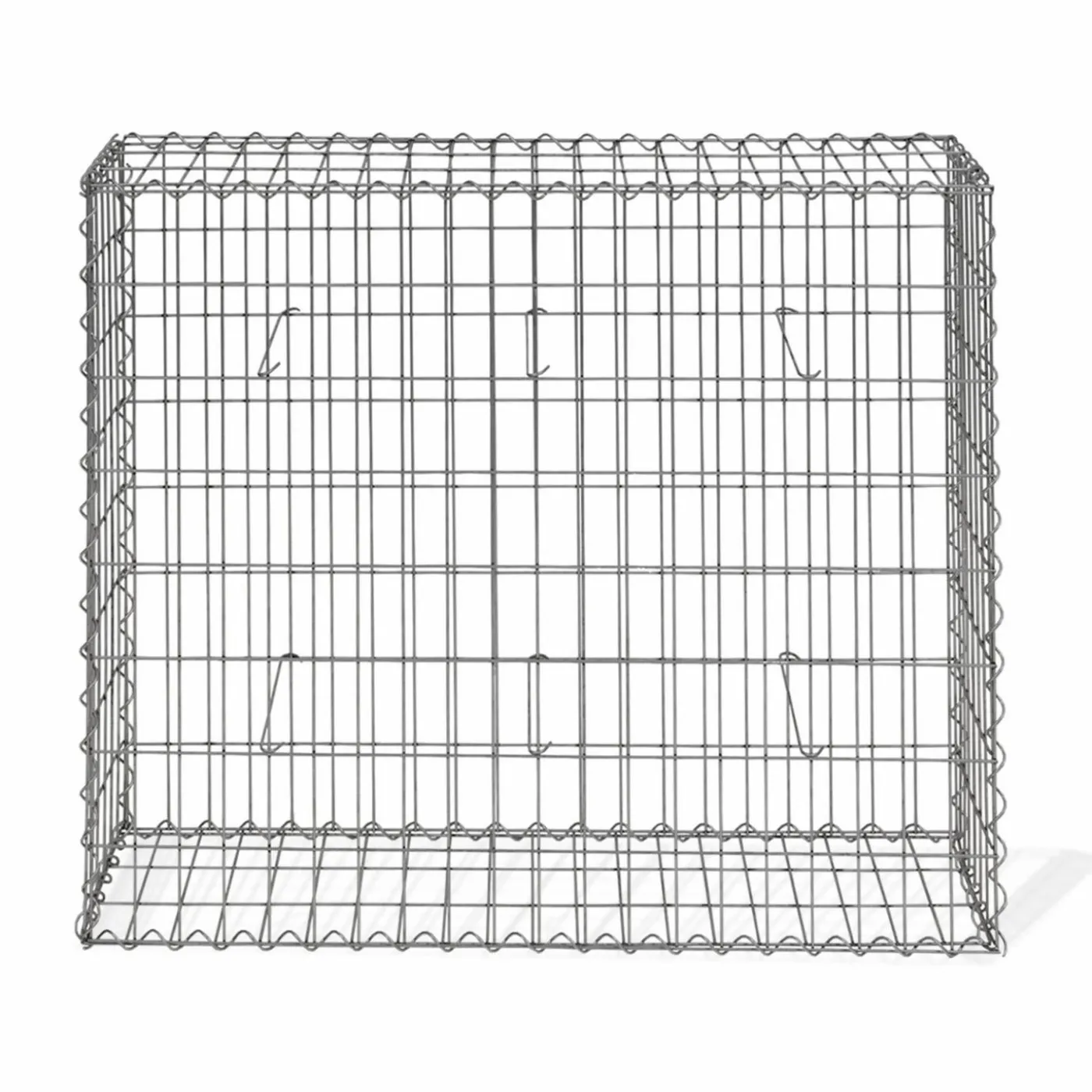 Lot de 2 gabions pour pierre 100x30x80 cm en acier pour jardin