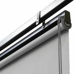 Lot de 3 stores enrouleurs gris clair pour pergola