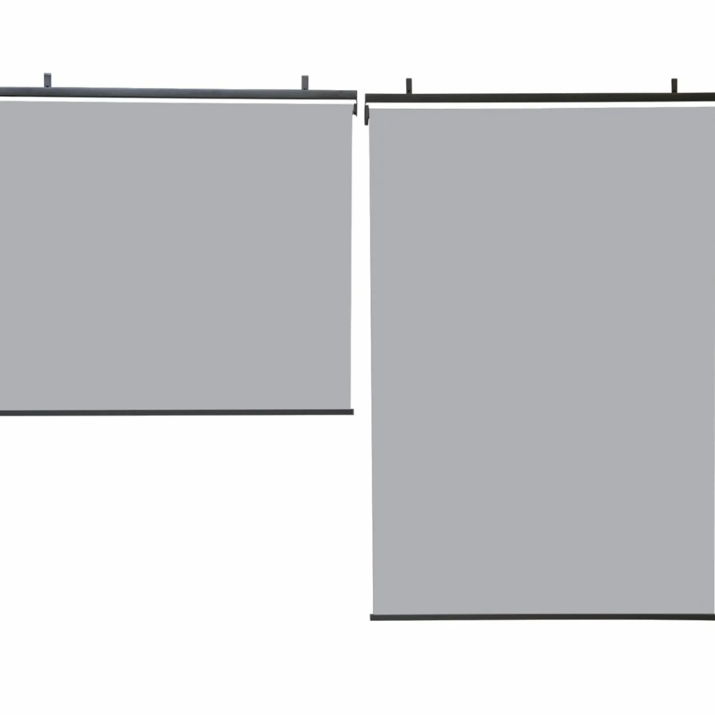 Lot de 2 stores enrouleurs gris clair pour pergola