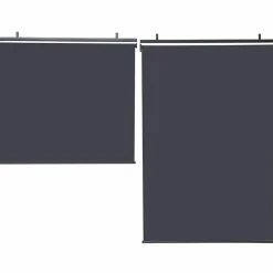 Lot de 2 stores enrouleurs gris pour pergola