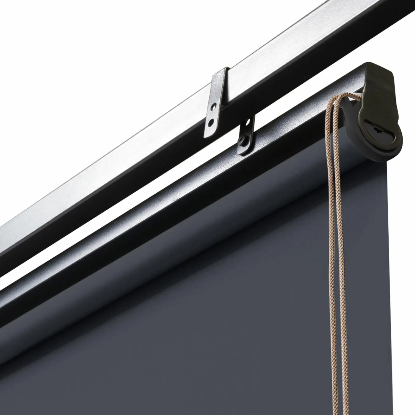 Lot de 2 stores enrouleurs gris pour pergola