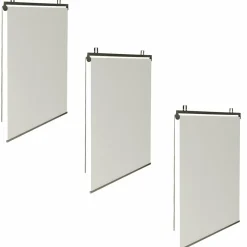 Lot de 3 stores enrouleurs écru pour pergola