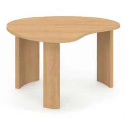 Lot de 2 tables basses gigognes 70/50 bois façon hêtre