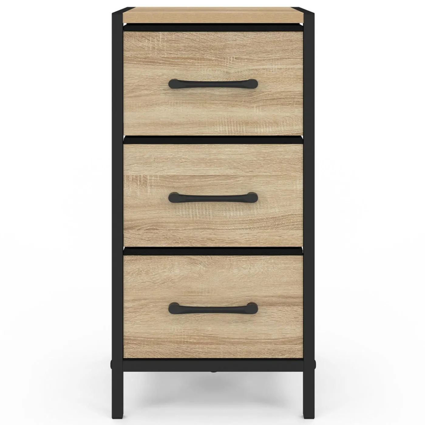 Lot de 2 tables de chevet 3 tiroirs