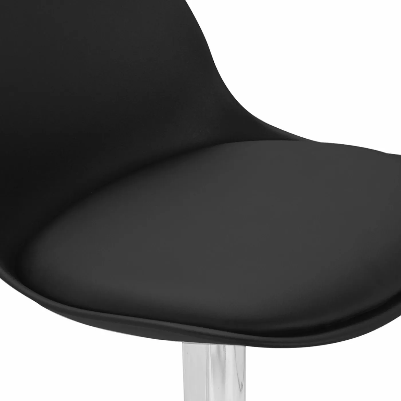Lot de 4 tabourets de bar noir réglables pied métal