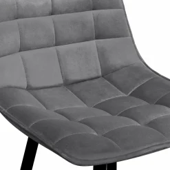 Lot de 4 tabourets de bar matelassés en velours mix color