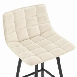 Lot de 4 tabourets de bar beige et confortable