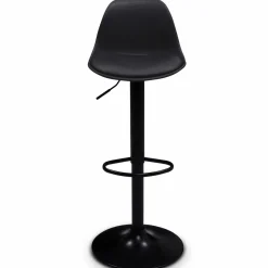 Lot de 2 tabourets de bar noir réglables
