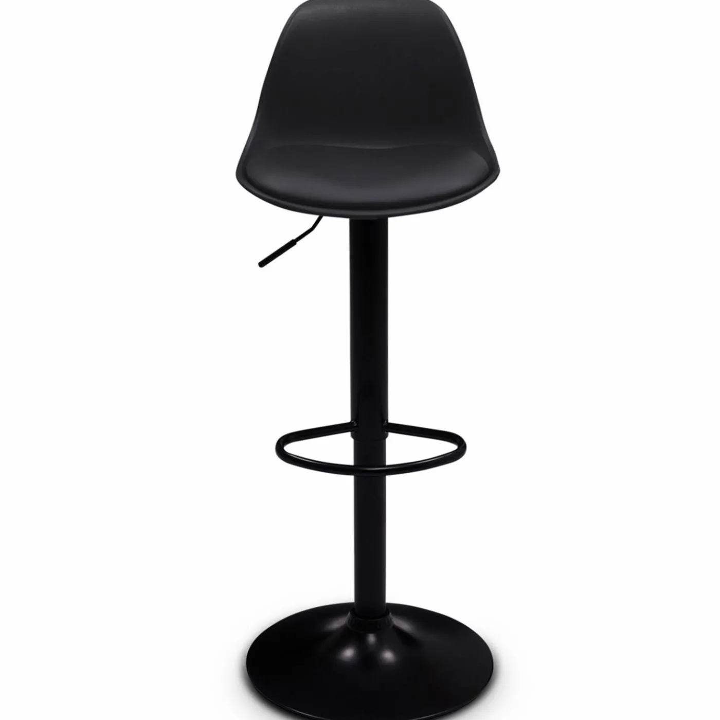 Lot de 2 tabourets de bar noir réglables