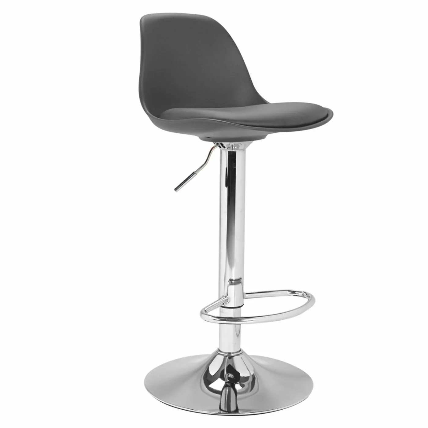 Lot de 2 tabourets de bar Karl design gris