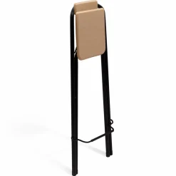 Lot de 4 tabourets hauts pliants industriels noir et bois