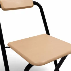 Lot de 4 tabourets hauts pliants industriels noir et bois