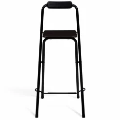 Lot de 4 tabourets hauts pliants noirs