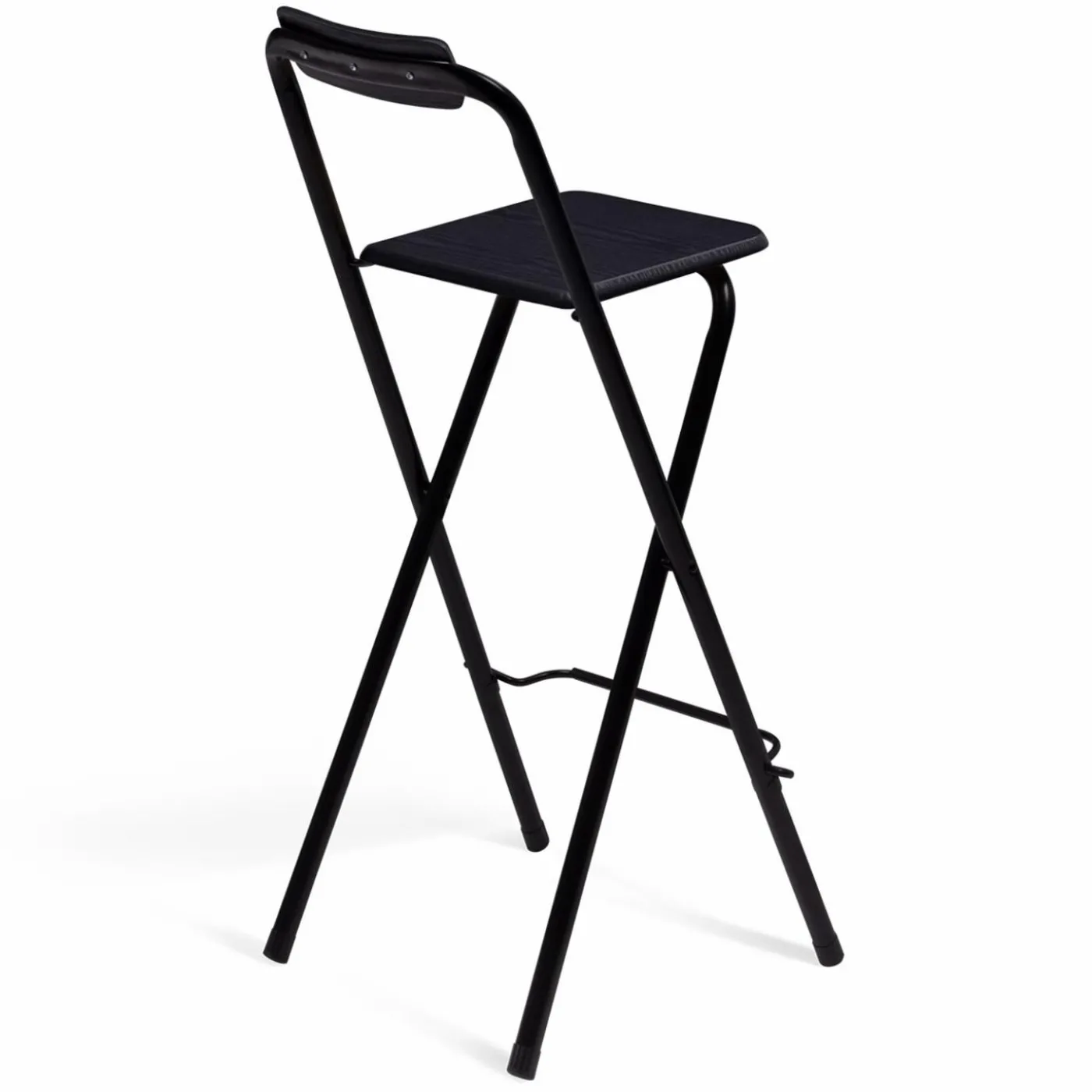 Lot de 4 tabourets hauts pliants noirs